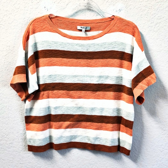 Madewell Boxy Sweater Tee in Maggie Stripe Medium - Picture 2 of 6